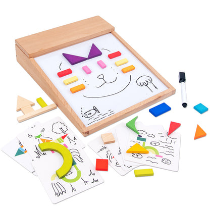 Fa Kreatív Mágneses Puzzle és Zenei Rajztábla – Gyermekeknek Oktató és Szórakoztató Játék