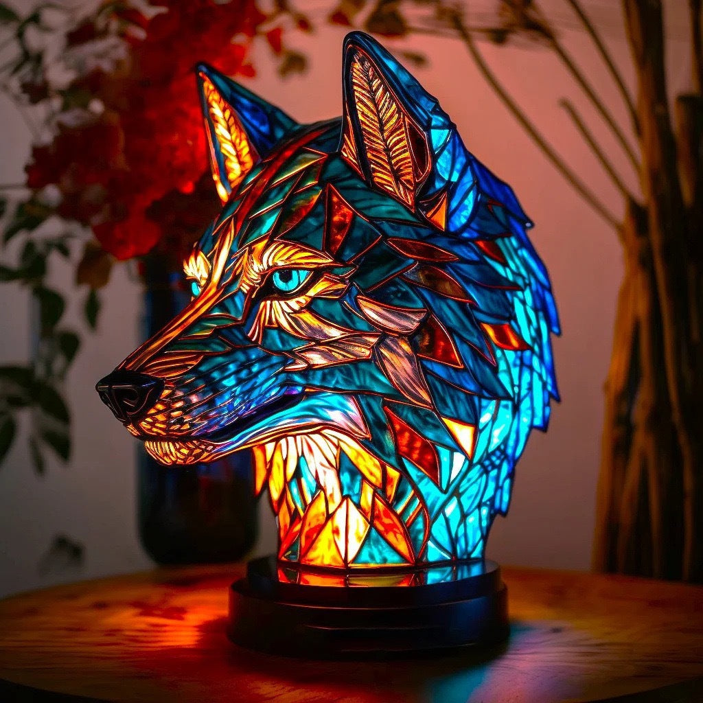 Világítós állatfigura LED dísz – USB-s gyanta hangulatlámpa