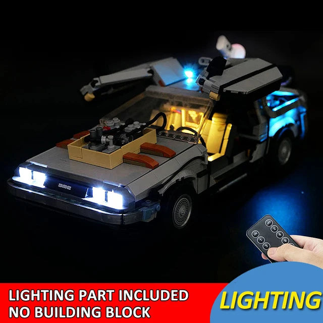 DIY világítás LEGO® 10300 Vissza a jövőbe időgéphez – LED szett távirányítóval