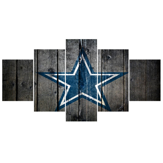 5 részes Cowboys csapat témájú vászonkép – Sportos faldekoráció