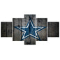 5 részes Cowboys csapat témájú vászonkép – Sportos faldekoráció
