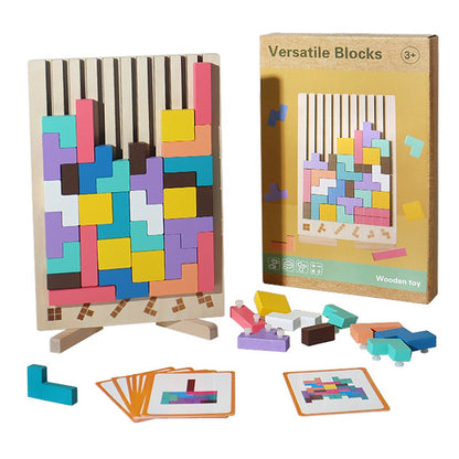 Fa Tetris puzzle játék gyerekeknek – Fejlesztő logikai játék, 4-6 éveseknek