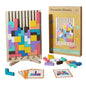 Fa Tetris puzzle játék gyerekeknek – Fejlesztő logikai játék, 4-6 éveseknek