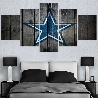 5 részes Cowboys csapat témájú vászonkép – Sportos faldekoráció