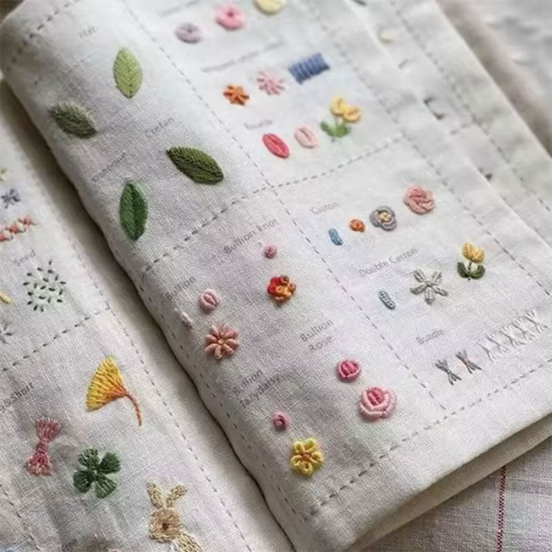 DIY hímzőkönyv utánzat lenvászonból – varrás és hímzés gyerekeknek