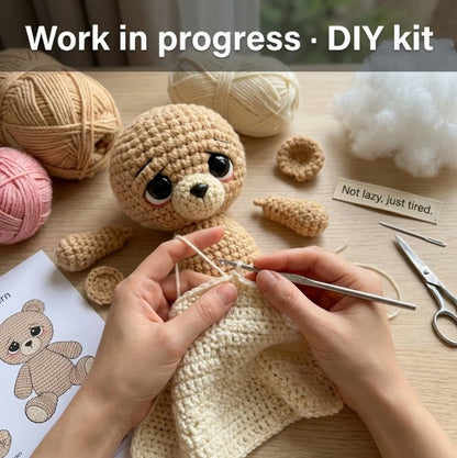 DIY horgolt maci készítő szett – Kreatív kézműves ajándék