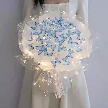 DIY Pillangós Virágcsokor Világító Füzérrel