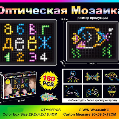 3D Magic világító panel – pixelkép-készítő DIY lámpajáték gyerekeknek (4–6 év)