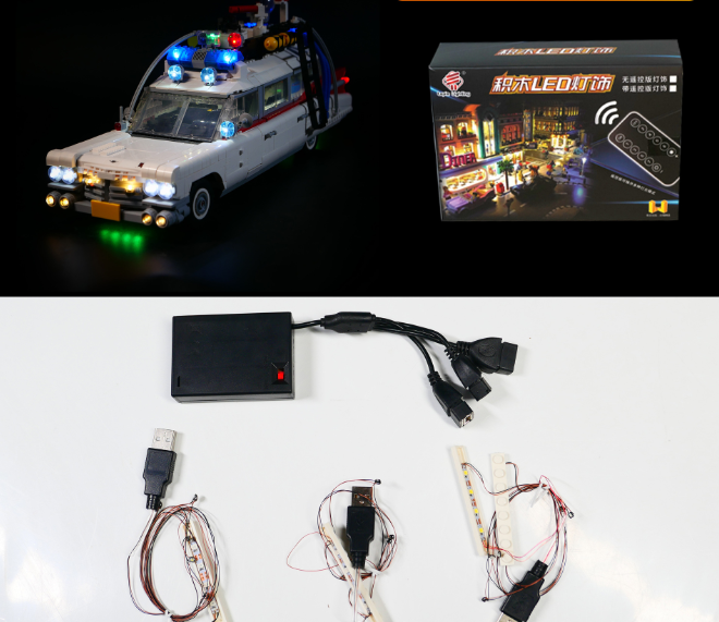 LED világítás LEGO 10274 Ghostbusters Ecto-1 autóhoz – Távirányítós DIY készlet