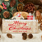 Merry Christmas feliratú fa tábla – karácsonyi DIY dekorációs akasztó