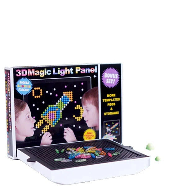 3D Magic világító panel – pixelkép-készítő DIY lámpajáték gyerekeknek (4–6 év)