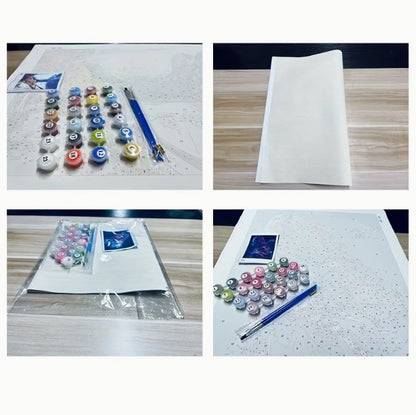 Drofe számozott festőkészlet – Négy évszakos fa (40×50 cm)