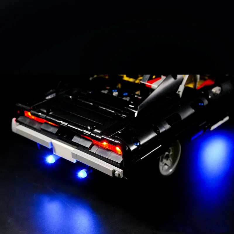 LED világítás készlet LEGO 42111 Dodge Charger modellhez – távirányítós, építőkockákkal kompatibilis