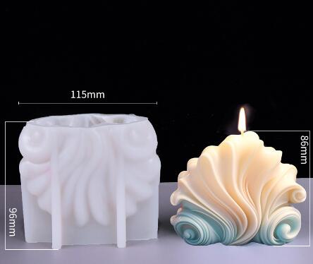 Kagyló alakú szilikon öntőforma – DIY gyertya, diffúzorkő és gipszöntés