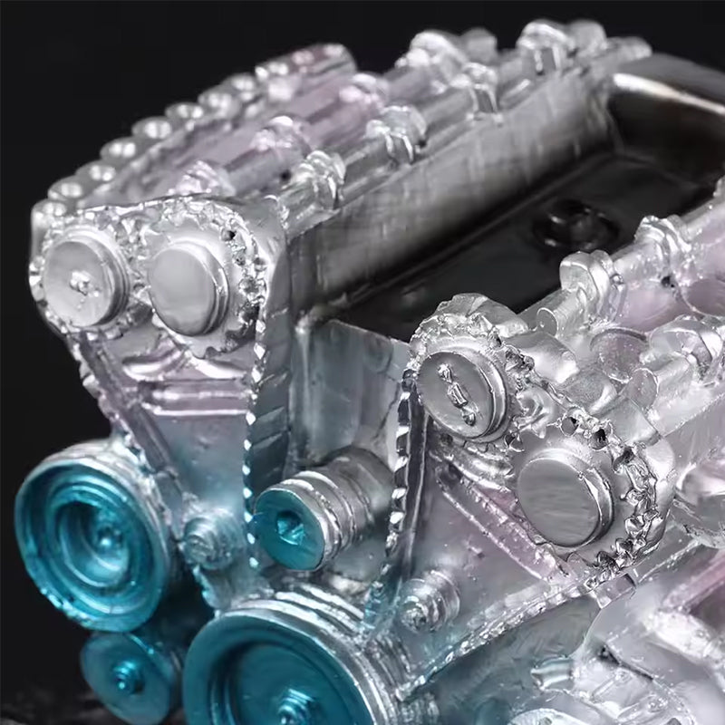 8 hengeres autómotor makett – fém hatású DIY modell