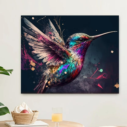 Számfestés felnőtteknek – Kolibri akrilfestő készlet (40×50 cm, keret nélkül)