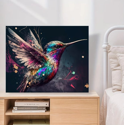 Számfestés felnőtteknek – Kolibri akrilfestő készlet (40×50 cm, keret nélkül)