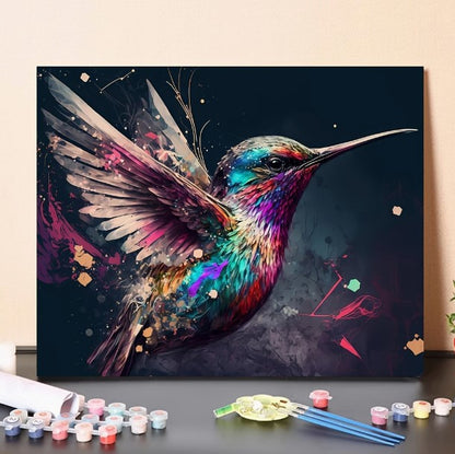 Számfestés felnőtteknek – Kolibri akrilfestő készlet (40×50 cm, keret nélkül)