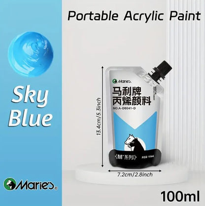 Marie's akrilfesték – 100 ml, vízálló, gazdag pigmenttartalmú, többféle felületre