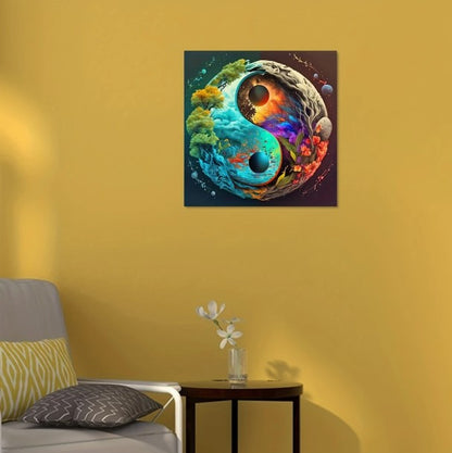 Számfestés – Tai Ji fa modern festőkészlet (40×40 cm, keret nélkül)