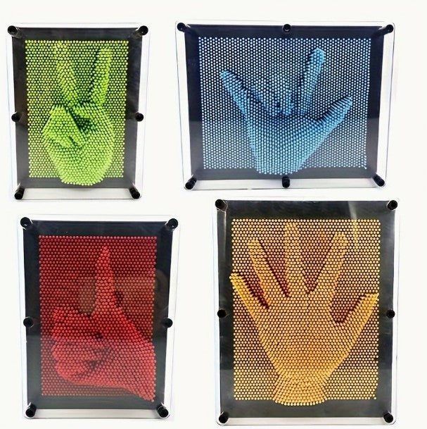 Szoba Dekor 3D Pin Art Tábla – DIY kéznyomat és lenyomat készítő tűkkel
