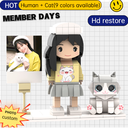 Egyedi fénykép alapján készült LEGO stílusú figura. Valantin napra, születésnapra, rendezvényekre, családi eseményekre