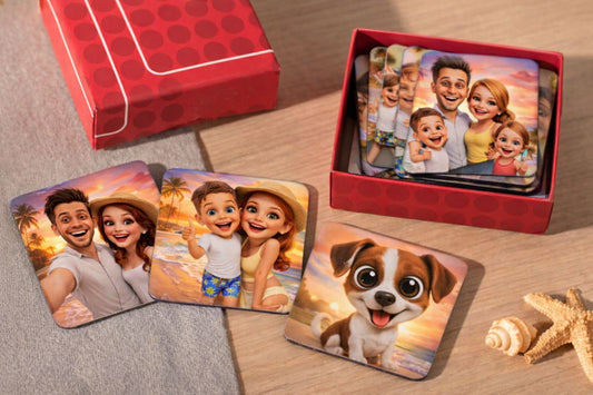 Egyedi hűtőmágnes karikatúra egyedi fotó alapján