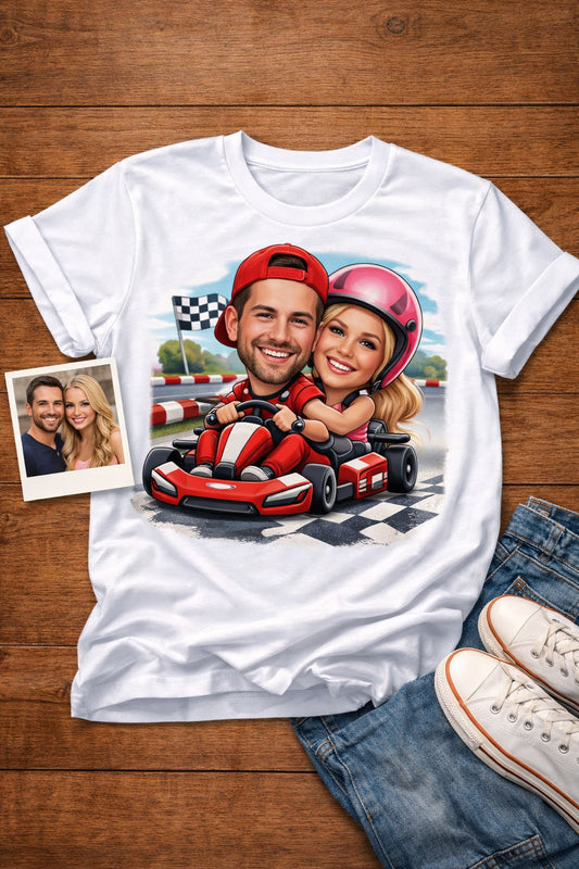 Egyedi karikatúrás póló, egyedi fotó alapján