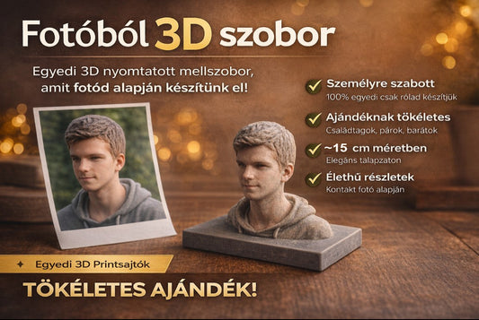 3D szobor kép vagy fotó alapján