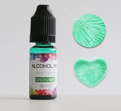 DIY UV epoxigyanta ékszerkészítő készlet – 10 ml műfesték alkoholgyanta pigment folyékony színező festék tinta diffúzió